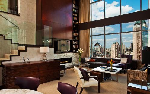 Intercontinental New York - duplex penthouse living space